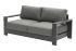 lounge sofa 2-sed London iz aluminija - barva: antracit, mere: 1780 x 840 x 670 mm