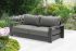 lounge sofa 3-sed London iz aluminija - barva: antracit, mere: 2150 x 840 x 670 mm