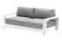 lounge sofa 3-sed London iz aluminija - barva: bela, mere: 2150 x 840 x 670 mm