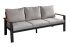 lounge sofa 3-sed Lissabon iz aluminija - barva aluminija: antracit, barva blaga: svetlo siva