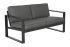 Vrtna sofa Madrid 2-sed iz aluminija - barva: anthrazit, globina: 780 mm, širina: 1550 mm, višina: 700 mm, višina sedenja: ca. 430 mm