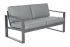 Vrtna sofa Madrid 2-sed iz aluminija - barva: sivi aluminij, globina: 780 mm, širina: 1550 mm, višina: 700 mm, višina sedenja: ca. 430 mm