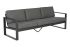 Vrtna sofa Madrid 3-sed iz aluminija - barva: antrazit, globina: 780 mm, širina: 2250 mm, višina: 700 mm, višina sedenja: ca. 430 mm