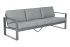 Vrtna sofa Madrid 3-sed iz aluminija - barva: sivi aluminij, globina: 780 mm, širina: 2250 mm, višina: 700 mm, višina sedenja: ca. 430 mm