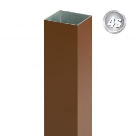Alu steber 100 x 100 x 4 mm - barva: rjava, dolžina: 75 cm