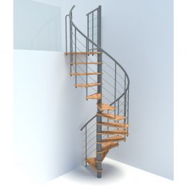 Lesene okrogle stopnice model Chicago