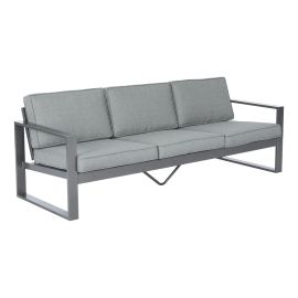 Vrtna sofa Madrid 3-sed iz aluminija - barva: sivi aluminij, globina: 780 mm, širina: 2250 mm, višina: 700 mm, višina sedenja: ca. 430 mm